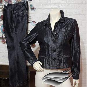 CHICO'S PLATINUM COLLECTION | Coated Denim Jacket & Jeans